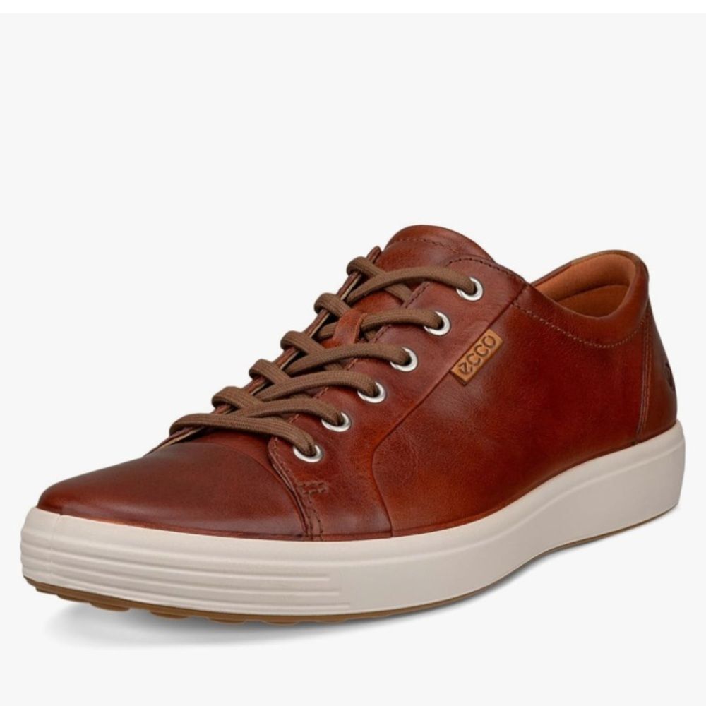Ecco Men's Brown Leather Lace Up Athletic Sport Shoes 12